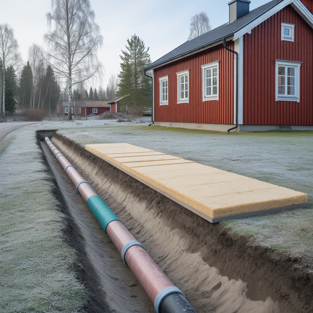 frostskydd av vattenledning i mark guide till djup isolering