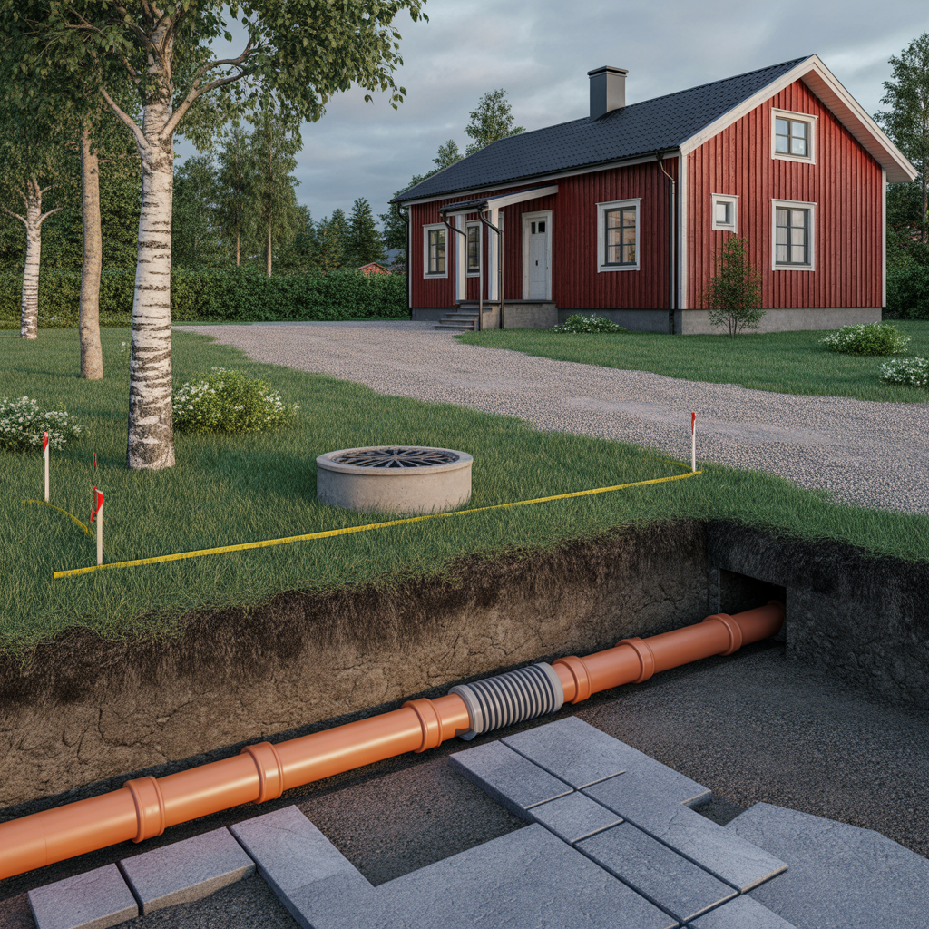 dagvattenbrunn pa tomten placering anslutning kostnad