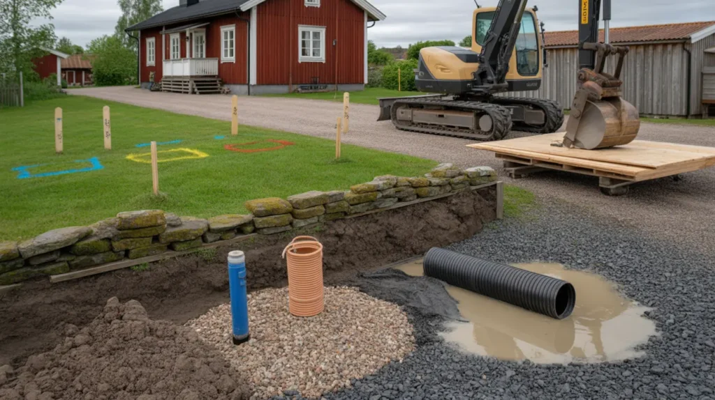 gr v s kert p tomten s anv nder du ledningskollen f r att hitta ledningar innan markarbetet b rjar