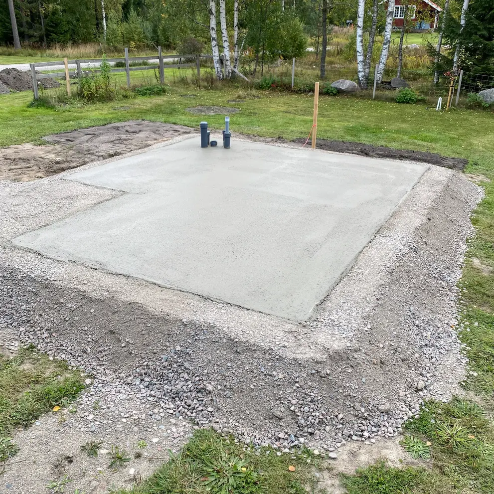anlagga husgrund gjutning betongplatta kungalv bohuslan