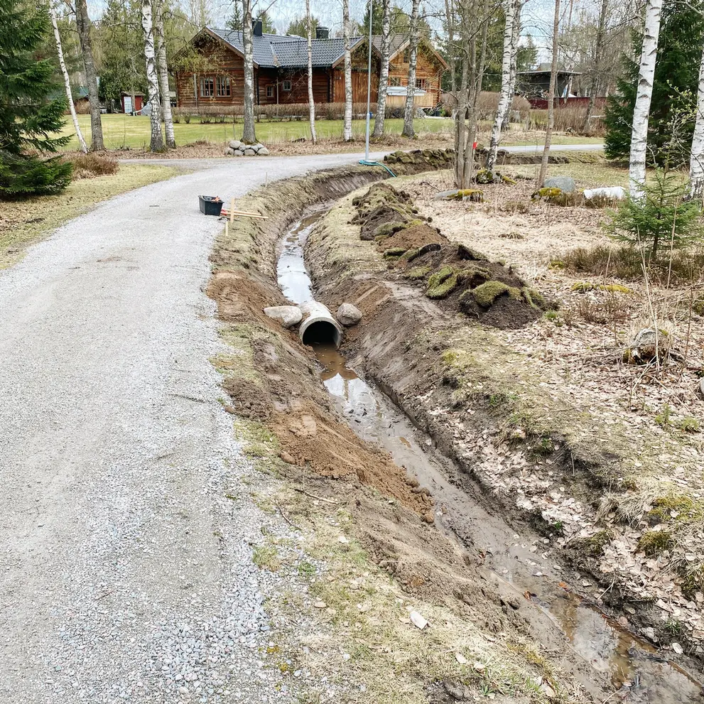 dikning dikesrensning markavvattning kungalv bohuslan